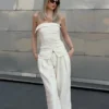 Calças de jeans Wide Leg de cintura baixa e perna larga com pinças