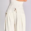 Calças de jeans Wide Leg de cintura baixa e perna larga com pinças