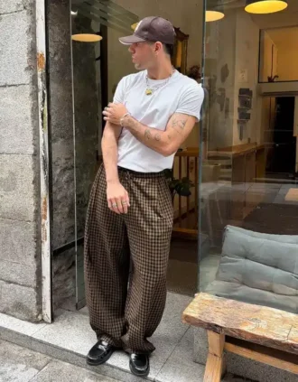 Calças Jogger xadrez
