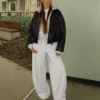 Calças largas felpudas com elásticos – #Bershkastyle – Mulher