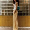Calças Listradas Fluidas – Mulher