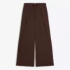 Calças rústicas Wide Leg com pregas
