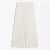 Calças rústicas Wide Leg com pregas