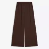Calças rústicas Wide Leg com pregas