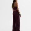 Calças Wide Leg com cintura elástica