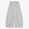Calças Wide Leg com efeito de neoprene e cordões – #Bershkastyle – Mulher
