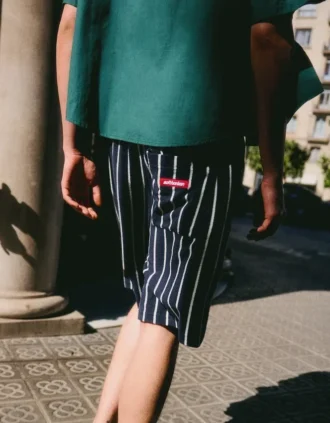 Calções com efeito de toalha às riscas – Bershka Lovers