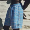 Calções de banho com padrão xadrez – Bershka Lovers