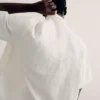 Camisa de calções de manga curta com corte largo e bordados – Camisas – Homem