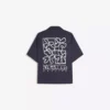 Camisa de calções de manga curta com corte largo estampada – Camisas