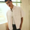 Camisa de manga curta com corte largo – Camisas