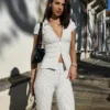 Camisa de manga curta com fecho – Camisas e blusas