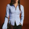 Camisa justa com mangas largas – Camisas e blusas