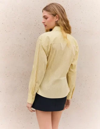 Camisa justa com pinças