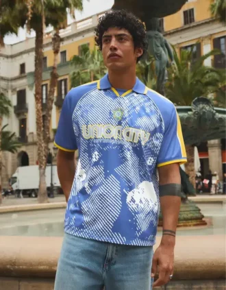 Camisa polo de calções estampada