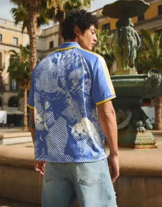 Camisa polo de calções estampada