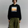 Camisola com capuz com estampado Cardi B