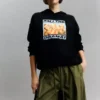 Camisola com capuz com estampado Cardi B