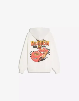 Camisola com capuz com estampado de carros