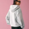 Camisola com capuz curta com efeito lavado – Homem