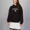 Camisola com capuz e estampado Titanic