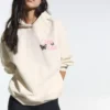 Camisola com capuz estampada