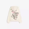 Camisola com capuz estampada