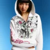 Camisola com capuz estampada Ed Hardy X Bershka – Mulher