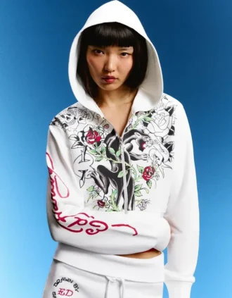 Camisola com capuz estampada Ed Hardy X Bershka – Mulher