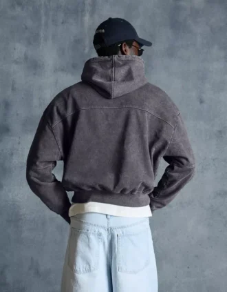 Camisola com capuz Fit de corte largo e efeito desbotado – Sweatshirts e hoodies