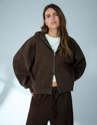 Camisola com capuz oversize com fecho – Sweatshirts e hoodies