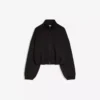 Camisola com fecho e efeito neoprene
