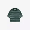 Camisola com gola polo às riscas – Tops e bodies