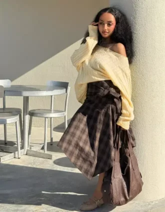 Camisola com malha trançada
