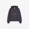 Camisola curta com fecho e corte largo com estampado – Sweatshirts e hoodies