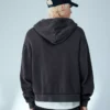 Camisola curta com fecho e corte largo – Sweatshirts e hoodies – Homem