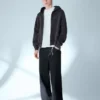 Camisola curta com fecho e corte largo – Sweatshirts e hoodies – Homem