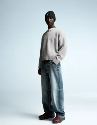 Camisola de gola redonda – Camisolas e cardigãs de malha