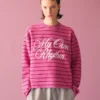 Camisola de gola redonda às riscas – Camisolas e cardigãs – Homem