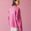 Camisola de gola redonda às riscas – Camisolas e cardigãs – Homem