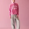 Camisola de gola redonda às riscas – Camisolas e cardigãs – Homem