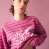 Camisola de gola redonda às riscas – Camisolas e cardigãs – Homem