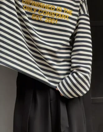 Camisola de gola redonda às riscas – Sweatshirts e hoodies