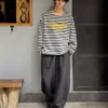 Camisola de gola redonda às riscas – Sweatshirts e hoodies