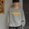 Camisola de gola redonda às riscas – Sweatshirts e hoodies