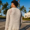 Camisola de malha aberta – Camisolas e cardigãs de malha