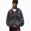 Camisola Fit com capuz de corte largo estampada – Sweatshirts e hoodies