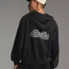 Camisola Fit com fecho de correr e corte largo com estampado – Sweatshirts e hoodies – Homem