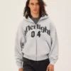 Camisola Fit com fecho e corte largo com estampado – Sweatshirts e hoodies