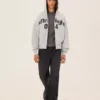 Camisola Fit com fecho e corte largo com estampado – Sweatshirts e hoodies